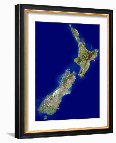 New Zealand, Satellite Image-PLANETOBSERVER-Framed Photographic Print