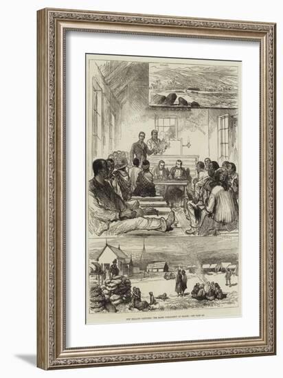 New Zealand Sketches, the Maori Parliament at Orakei-null-Framed Giclee Print