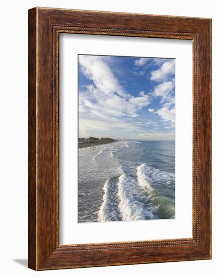 New Zealand, South Island, Christchurch-New Brighton, New Brighton Beach-Walter Bibikow-Framed Photographic Print