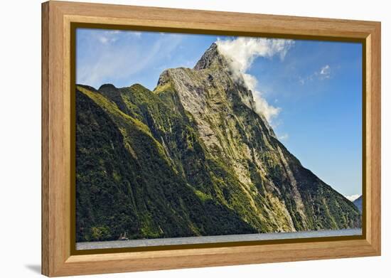 New Zealand, South Island, Fiordland National Park, Milford Sound, Mitre Peak-Rona Schwarz-Framed Premier Image Canvas