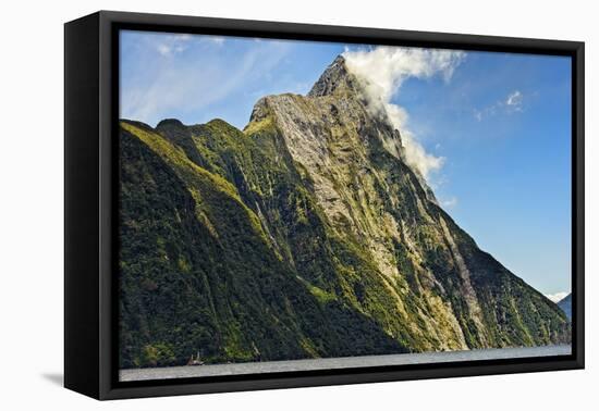 New Zealand, South Island, Fiordland National Park, Milford Sound, Mitre Peak-Rona Schwarz-Framed Premier Image Canvas