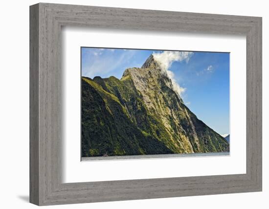 New Zealand, South Island, Fiordland National Park, Milford Sound, Mitre Peak-Rona Schwarz-Framed Photographic Print