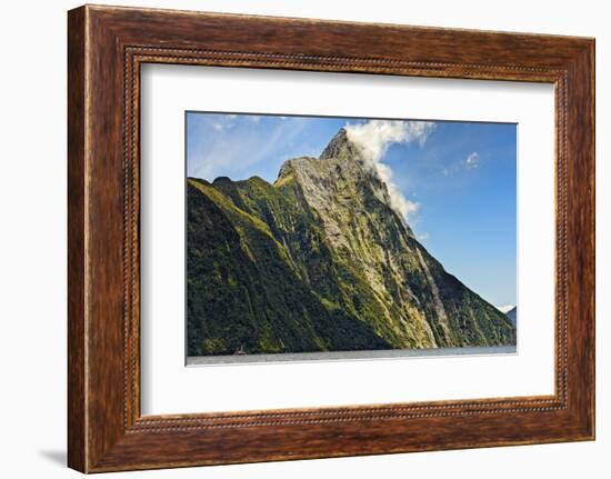 New Zealand, South Island, Fiordland National Park, Milford Sound, Mitre Peak-Rona Schwarz-Framed Photographic Print