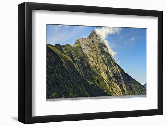 New Zealand, South Island, Fiordland National Park, Milford Sound, Mitre Peak-Rona Schwarz-Framed Photographic Print