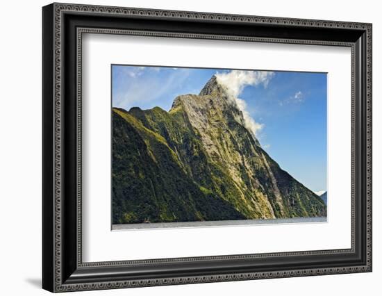 New Zealand, South Island, Fiordland National Park, Milford Sound, Mitre Peak-Rona Schwarz-Framed Photographic Print