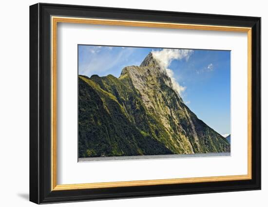 New Zealand, South Island, Fiordland National Park, Milford Sound, Mitre Peak-Rona Schwarz-Framed Photographic Print