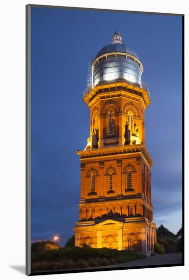 New Zealand, South Island, Invercargill, the water tower, dusk-Walter Bibikow-Mounted Photographic Print