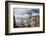 New Zealand, South Island, Otago, Dunedin, Railway Station and Dunedin High Courts-Walter Bibikow-Framed Photographic Print