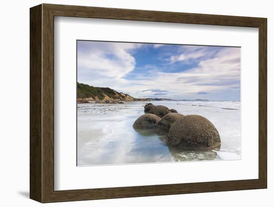 New Zealand, South Island, Otago, Moeraki, Moeraki Boulders, dawn-Walter Bibikow-Framed Photographic Print