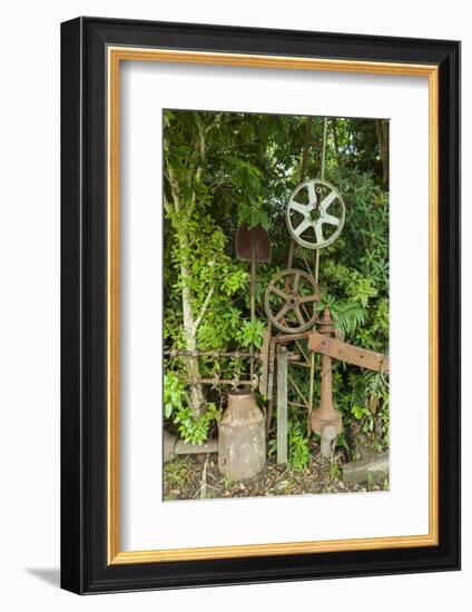 New Zealand, South Island, Ross, street art made from mining equipment-Walter Bibikow-Framed Photographic Print