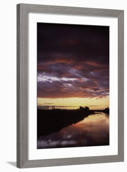 New Zealand Sunset-Charles Bowman-Framed Photographic Print