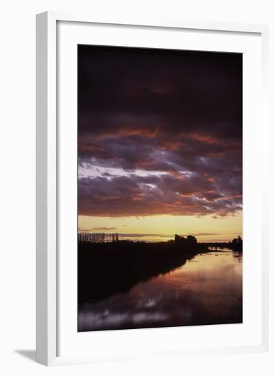 New Zealand Sunset-Charles Bowman-Framed Photographic Print