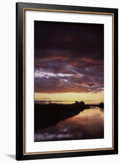 New Zealand Sunset-Charles Bowman-Framed Photographic Print