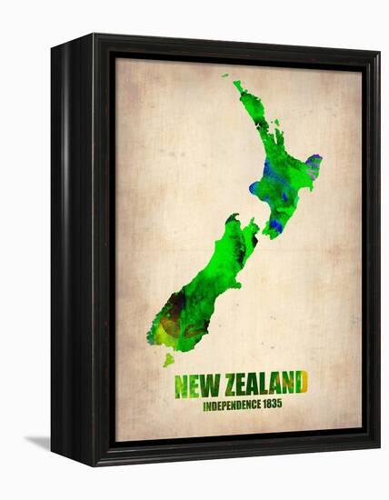 New Zealand Watercolor Map-NaxArt-Framed Stretched Canvas