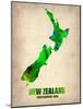 New Zealand Watercolor Map-NaxArt-Mounted Art Print