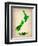 New Zealand Watercolor Map-NaxArt-Framed Art Print