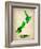 New Zealand Watercolor Map-NaxArt-Framed Art Print