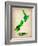 New Zealand Watercolor Map-NaxArt-Framed Art Print