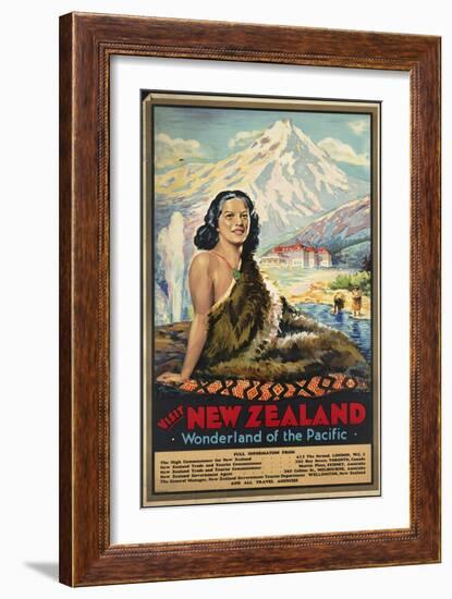 New Zealand Wonderland of the Pacific-null-Framed Giclee Print