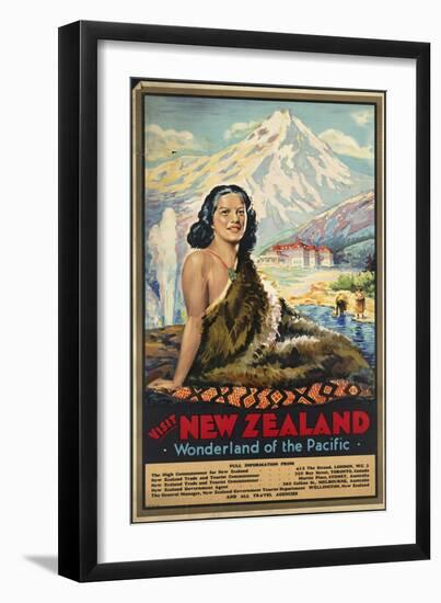 New Zealand Wonderland of the Pacific-null-Framed Giclee Print