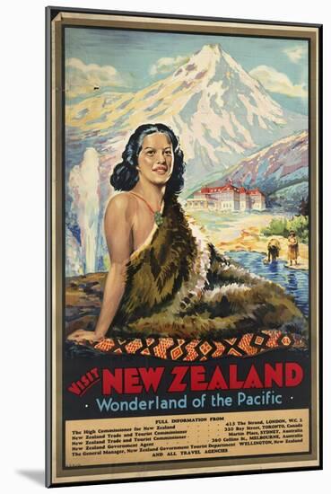 New Zealand Wonderland of the Pacific-null-Mounted Giclee Print