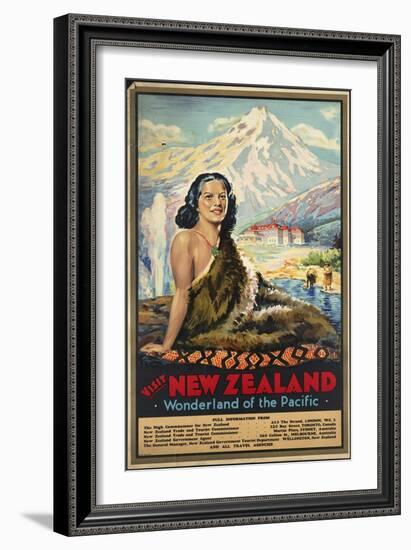 New Zealand Wonderland of the Pacific-null-Framed Giclee Print