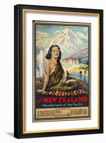 New Zealand Wonderland of the Pacific-null-Framed Giclee Print