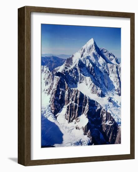 New Zealandsnow-Capped Mountain in New Zealand-George Silk-Framed Photographic Print