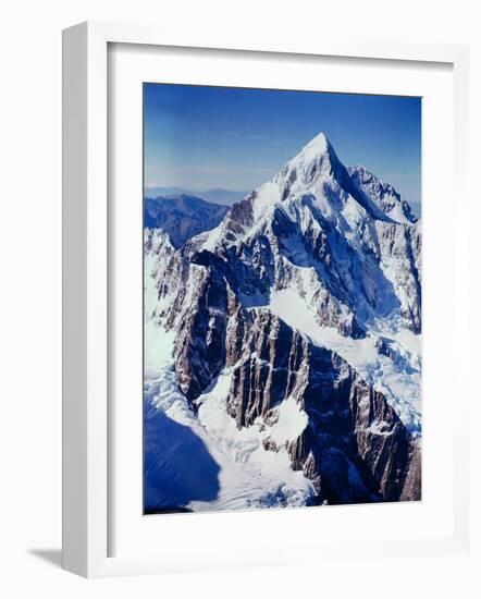 New Zealandsnow-Capped Mountain in New Zealand-George Silk-Framed Photographic Print