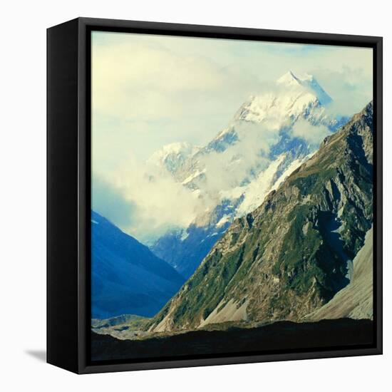 New Zealandsnow-Capped Mountain in New Zealand-George Silk-Framed Premier Image Canvas