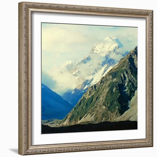 New Zealandsnow-Capped Mountain in New Zealand-George Silk-Framed Photographic Print