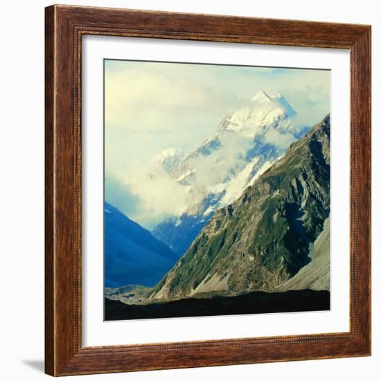 New Zealandsnow-Capped Mountain in New Zealand-George Silk-Framed Photographic Print