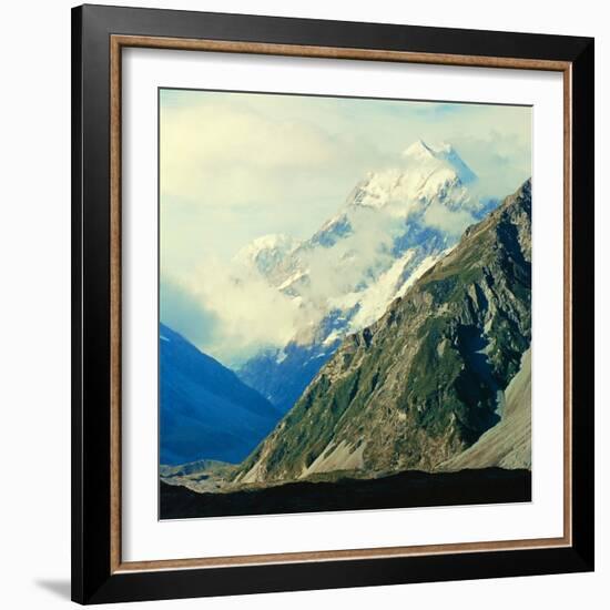 New Zealandsnow-Capped Mountain in New Zealand-George Silk-Framed Photographic Print