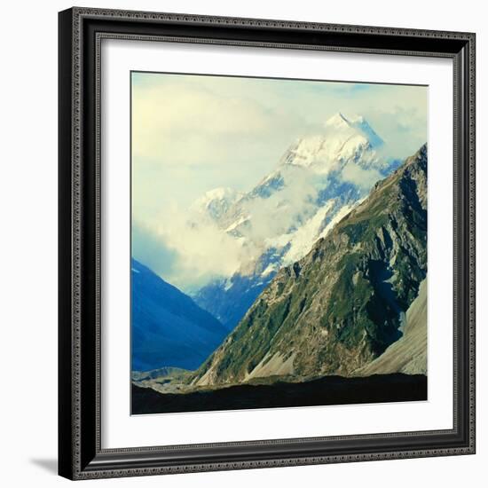 New Zealandsnow-Capped Mountain in New Zealand-George Silk-Framed Photographic Print