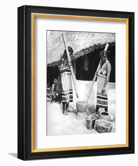 Newar Women Pounding Grain, Nepal, 1936-Ewing Galloway-Framed Premium Giclee Print