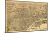 Newark, New Jersey - Panoramic Map-Lantern Press-Mounted Art Print