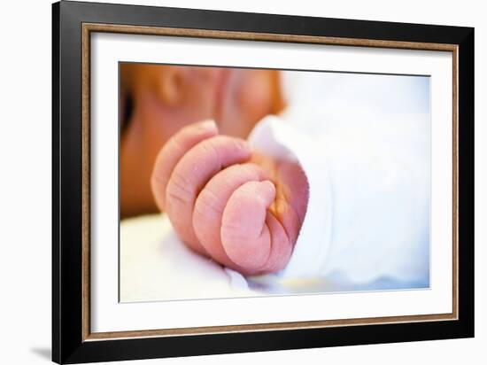 Newborn Baby's Hand-Mauro Fermariello-Framed Photographic Print