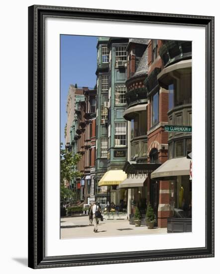 Newbury Street, Boston, Massachusetts, New England, USA-Amanda Hall-Framed Photographic Print