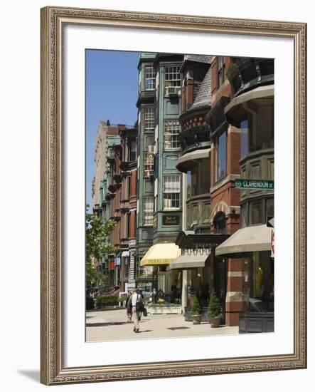 Newbury Street, Boston, Massachusetts, New England, USA-Amanda Hall-Framed Photographic Print