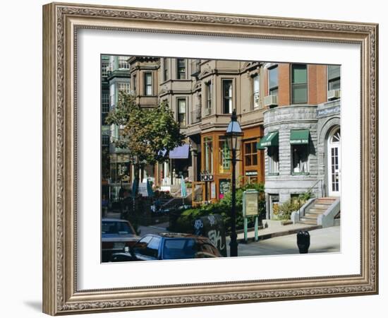 Newbury Street, Boston's Premier Shopping Street, Back Bay, Boston, Massachusetts, USA-Fraser Hall-Framed Photographic Print