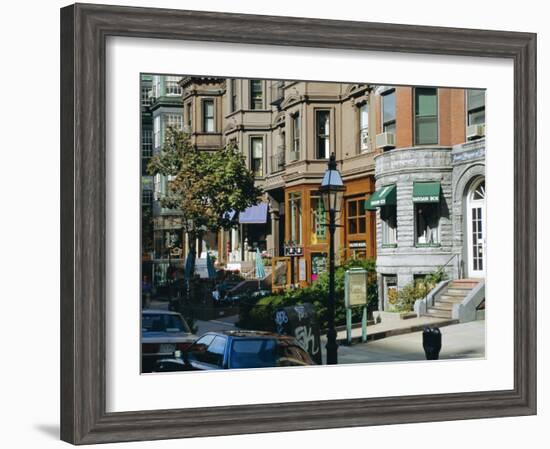 Newbury Street, Boston's Premier Shopping Street, Back Bay, Boston, Massachusetts, USA-Fraser Hall-Framed Photographic Print