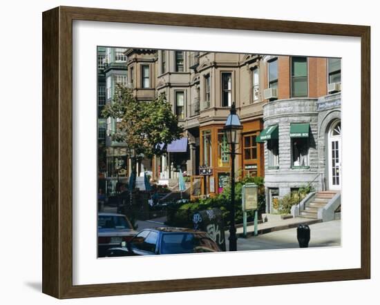 Newbury Street, Boston's Premier Shopping Street, Back Bay, Boston, Massachusetts, USA-Fraser Hall-Framed Photographic Print