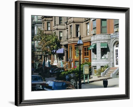 Newbury Street, Boston's Premier Shopping Street, Back Bay, Boston, Massachusetts, USA-Fraser Hall-Framed Photographic Print