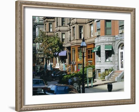 Newbury Street, Boston's Premier Shopping Street, Back Bay, Boston, Massachusetts, USA-Fraser Hall-Framed Photographic Print