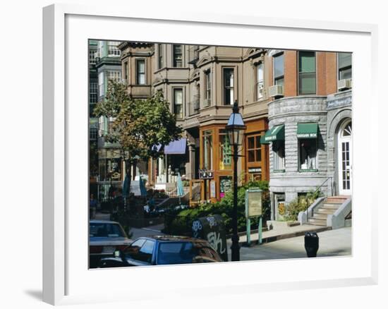 Newbury Street, Boston's Premier Shopping Street, Back Bay, Boston, Massachusetts, USA-Fraser Hall-Framed Photographic Print