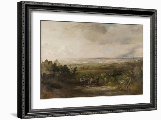 Newcastle from Gateshead Fell, C.1816-Thomas Miles Richardson-Framed Giclee Print