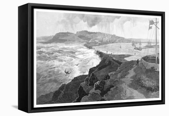 Newcastle, from Nobby's Head, New South Wales, Australia, 1886-null-Framed Premier Image Canvas