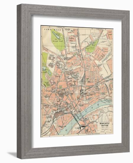 'Newcastle-on-Tyne', c20th Century-John Bartholomew-Framed Giclee Print