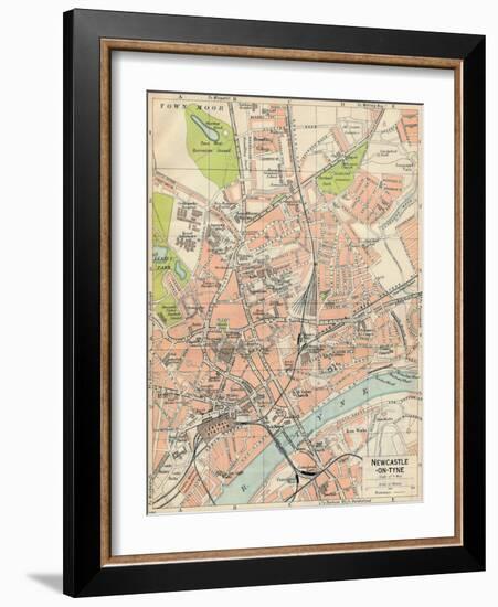 'Newcastle-on-Tyne', c20th Century-John Bartholomew-Framed Giclee Print