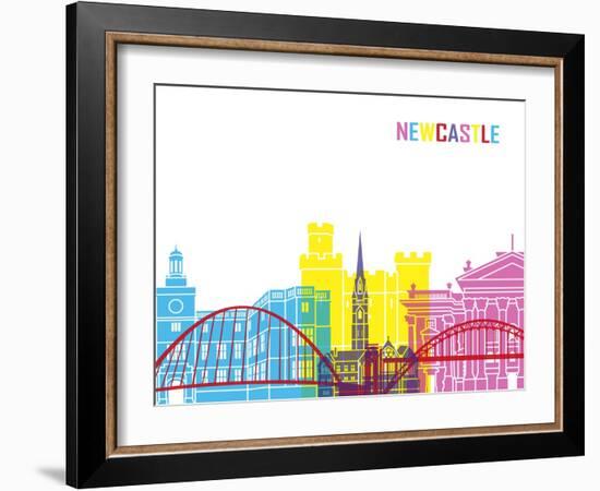 Newcastle Skyline Pop-paulrommer-Framed Art Print